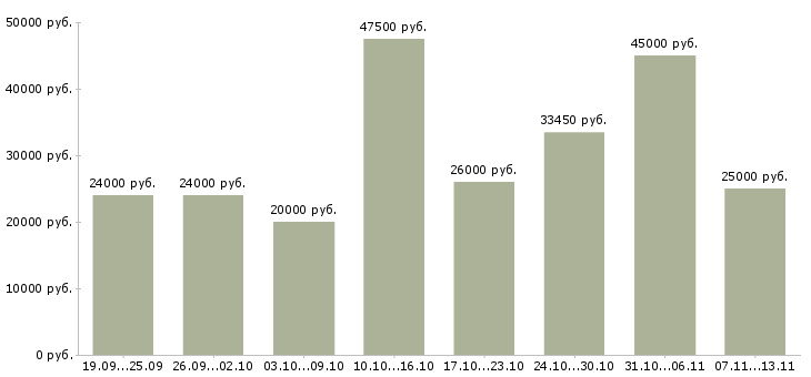 Вакансии «с документами гибкий график»-Медиана зарплаты по вакансии «с документами гибкий график» за 2 месяца
