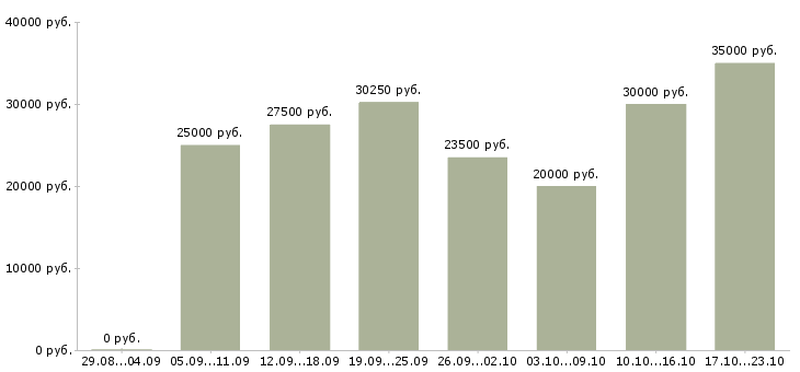 Вакансии в проекте в Рязани - Медиана зарплат в проекте в Рязани за 2 месяца